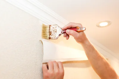 Pose de papier peint à Saint-Lumier-en-Champagne — revêtements muraux et toiles de verre